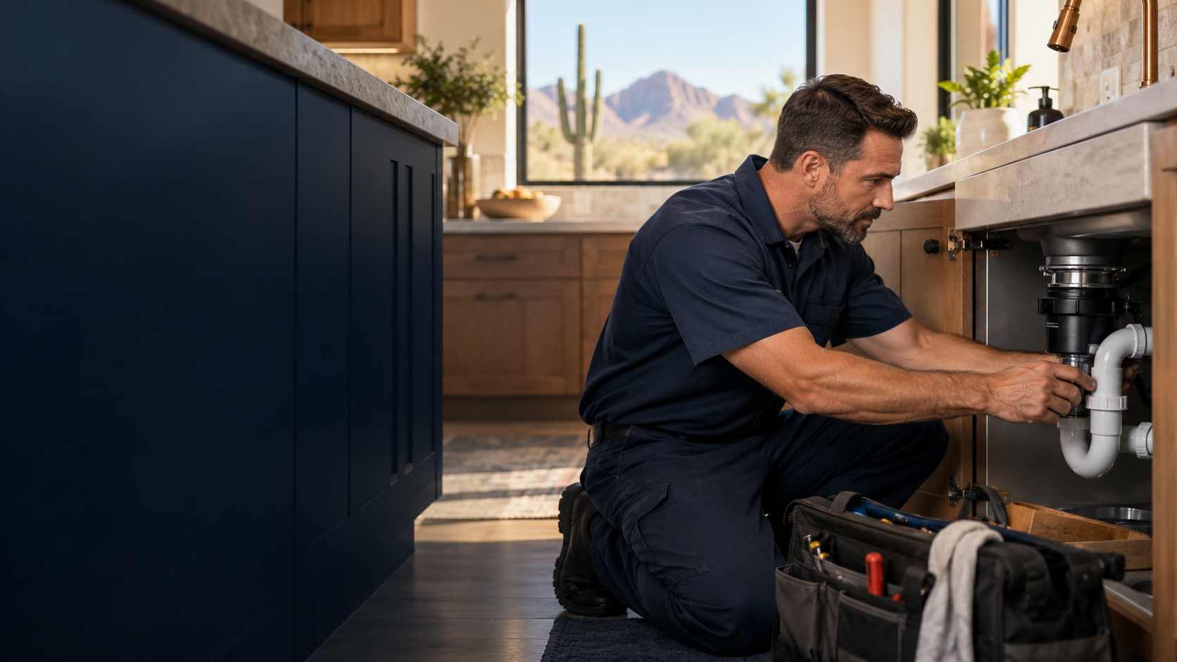 Al's Plumbing technician providing plumbing service in Greater Phoenix