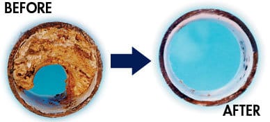 Hydro jetting before and after